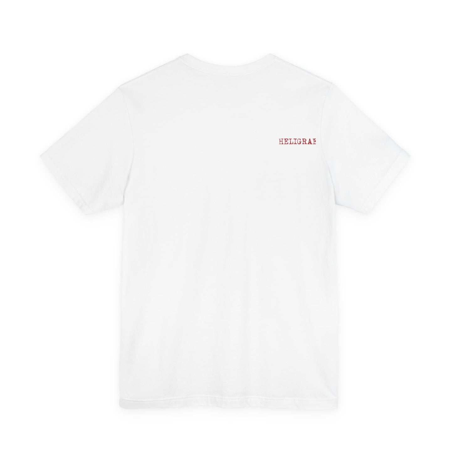 white t-shirt back minimal design clean cotton