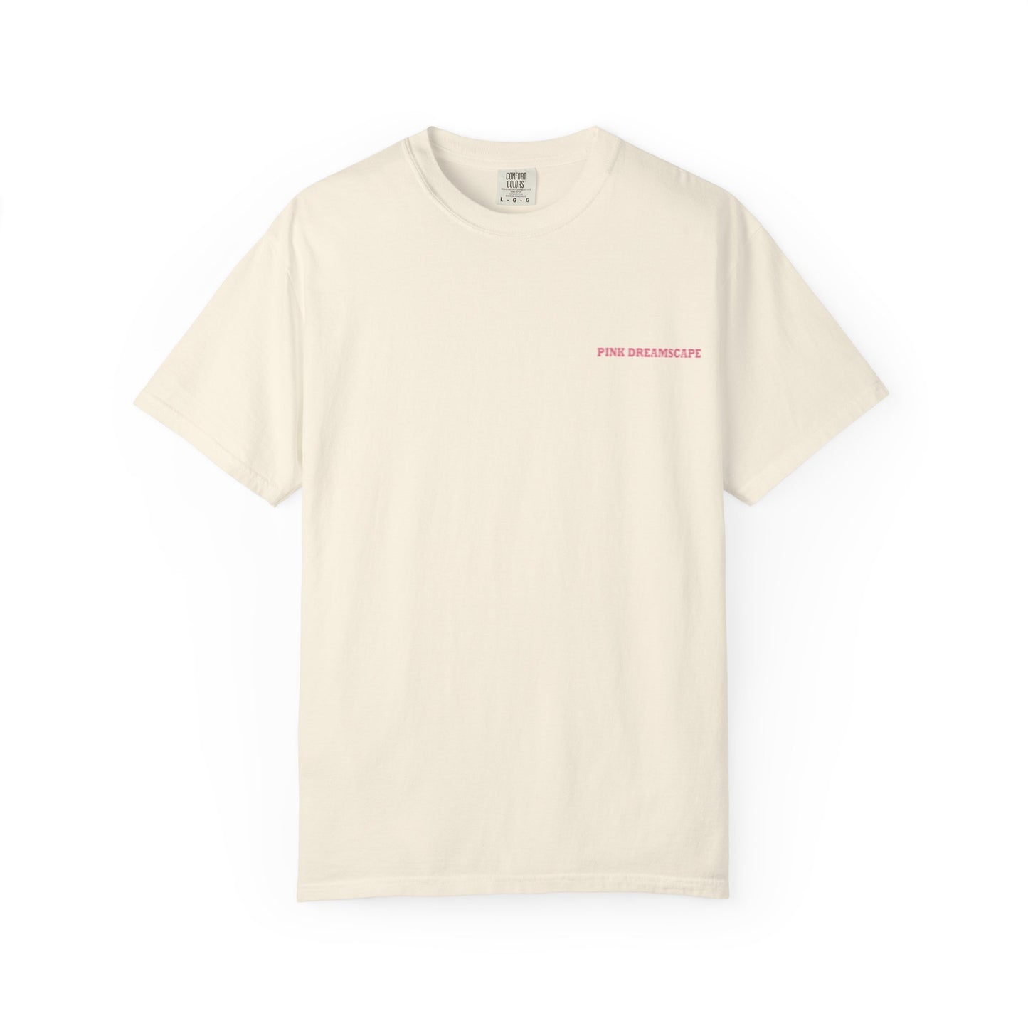 beige cotton t-shirt front minimal logo clean design