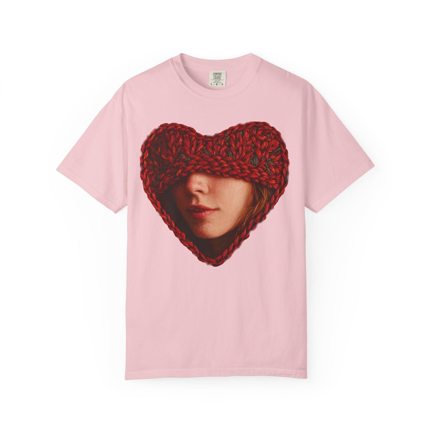 Chunky Knit Heart Portrait T-Shirt – Vintage 1717 Fit