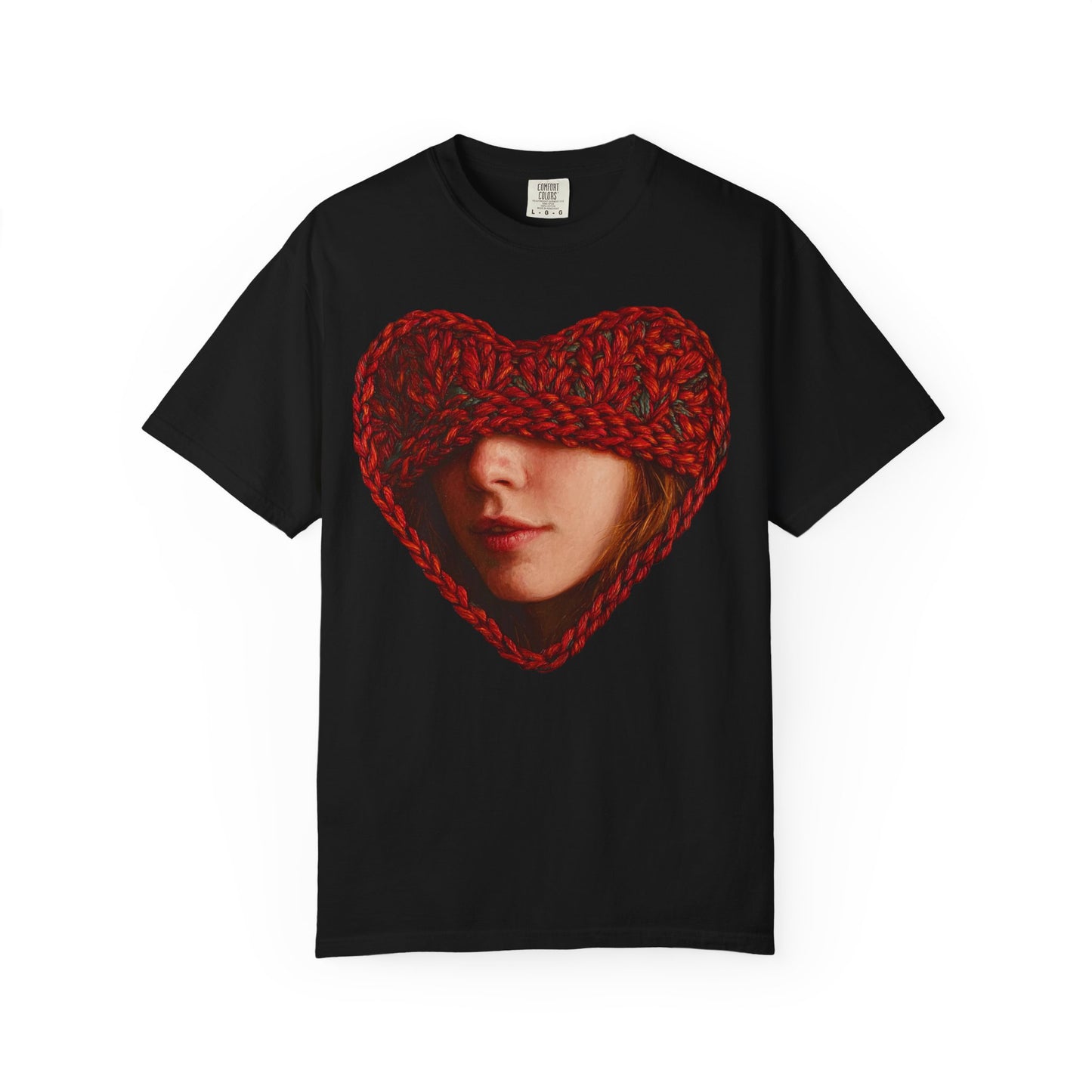 Chunky Knit Heart Portrait T-Shirt – Vintage 1717 Fit