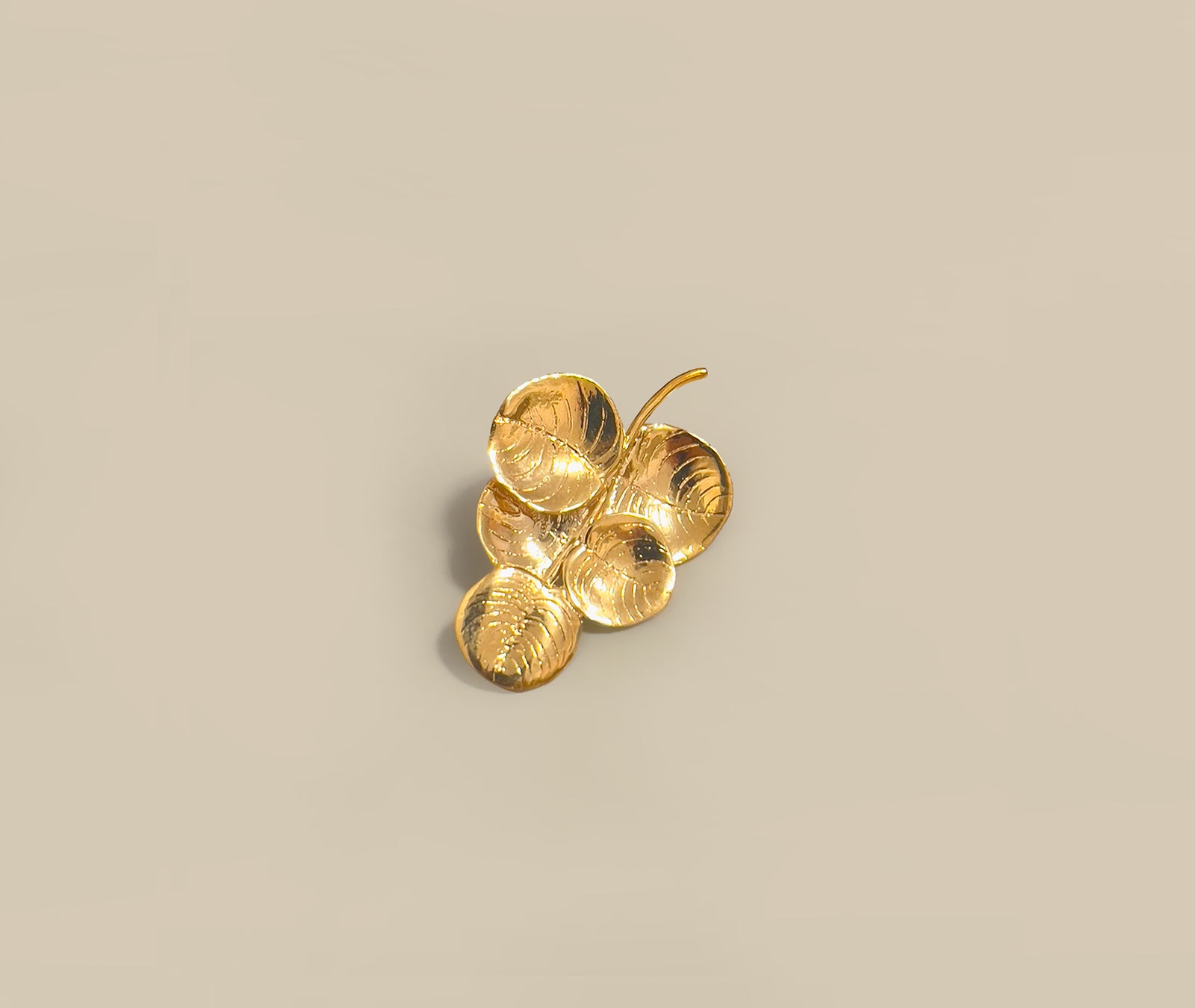  Sculptural botanical earrings - side angle showing
