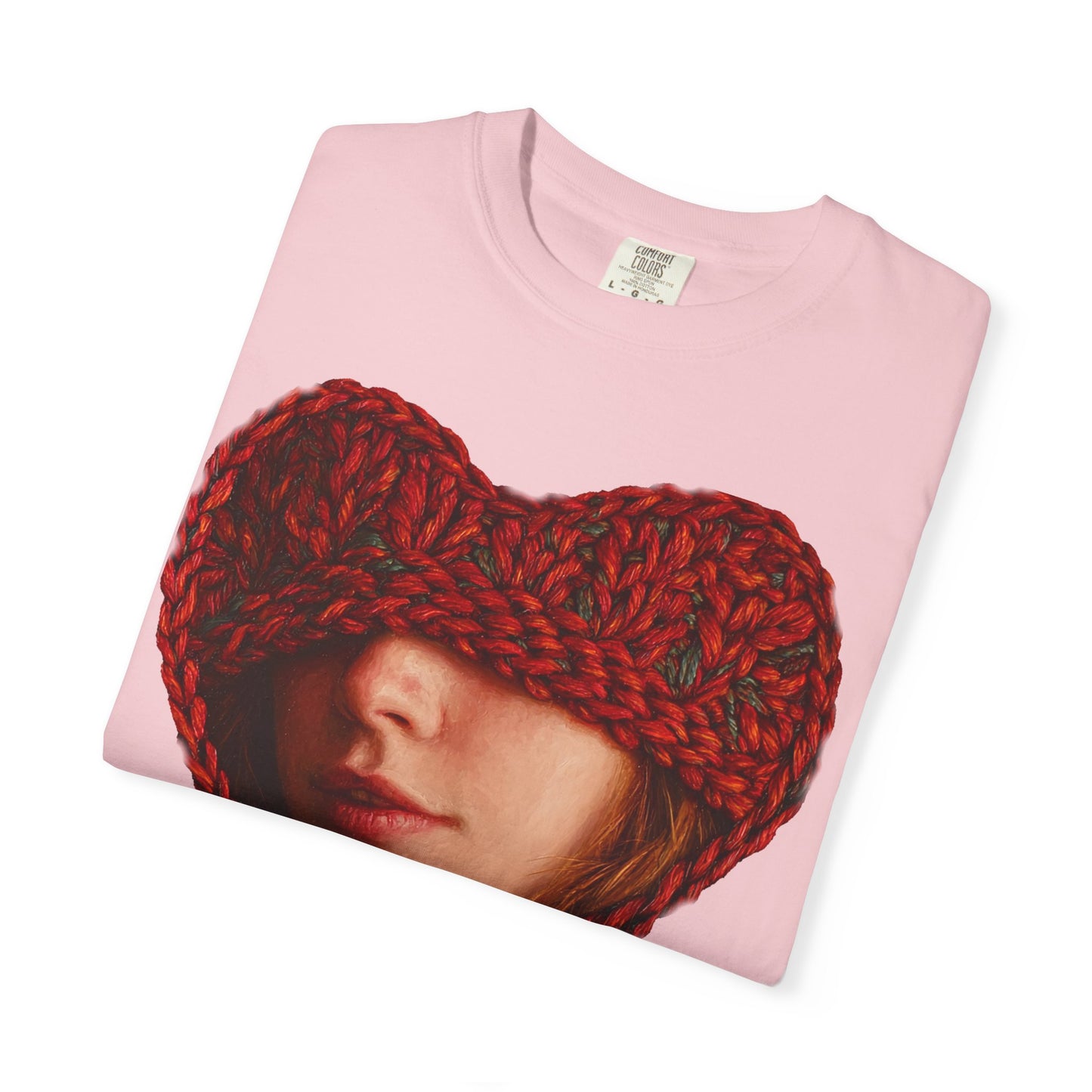 Chunky Knit Heart Portrait T-Shirt – Vintage 1717 Fit