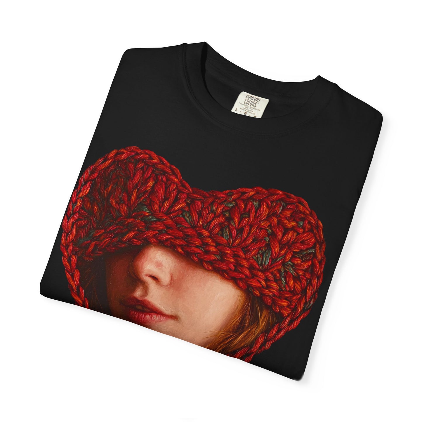 Chunky Knit Heart Portrait T-Shirt – Vintage 1717 Fit