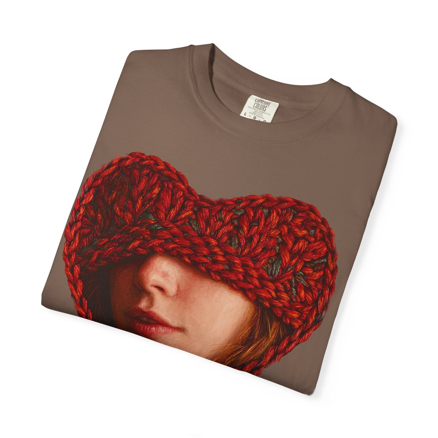 Chunky Knit Heart Portrait T-Shirt – Vintage 1717 Fit