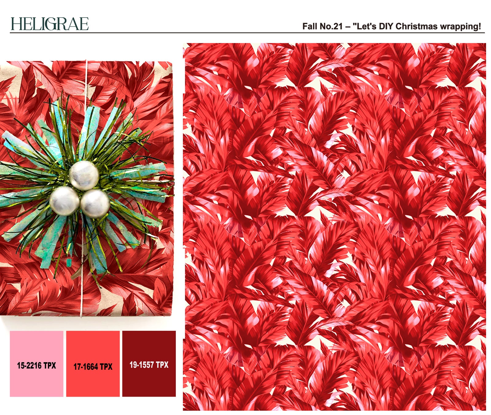 "Autumn red leaves botanical pattern with crimson foliage for rustic gift wrap and holiday home decor"