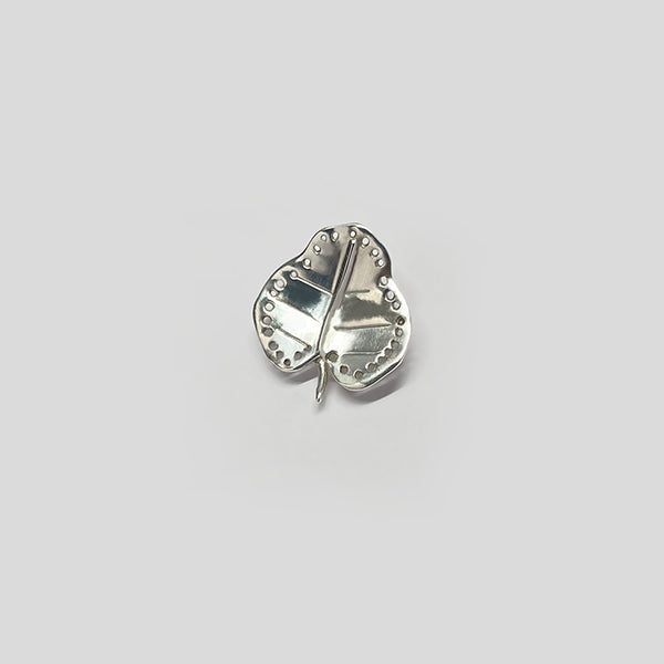 Minimal Broad Leaf Earrings in 925 Sterling Silver