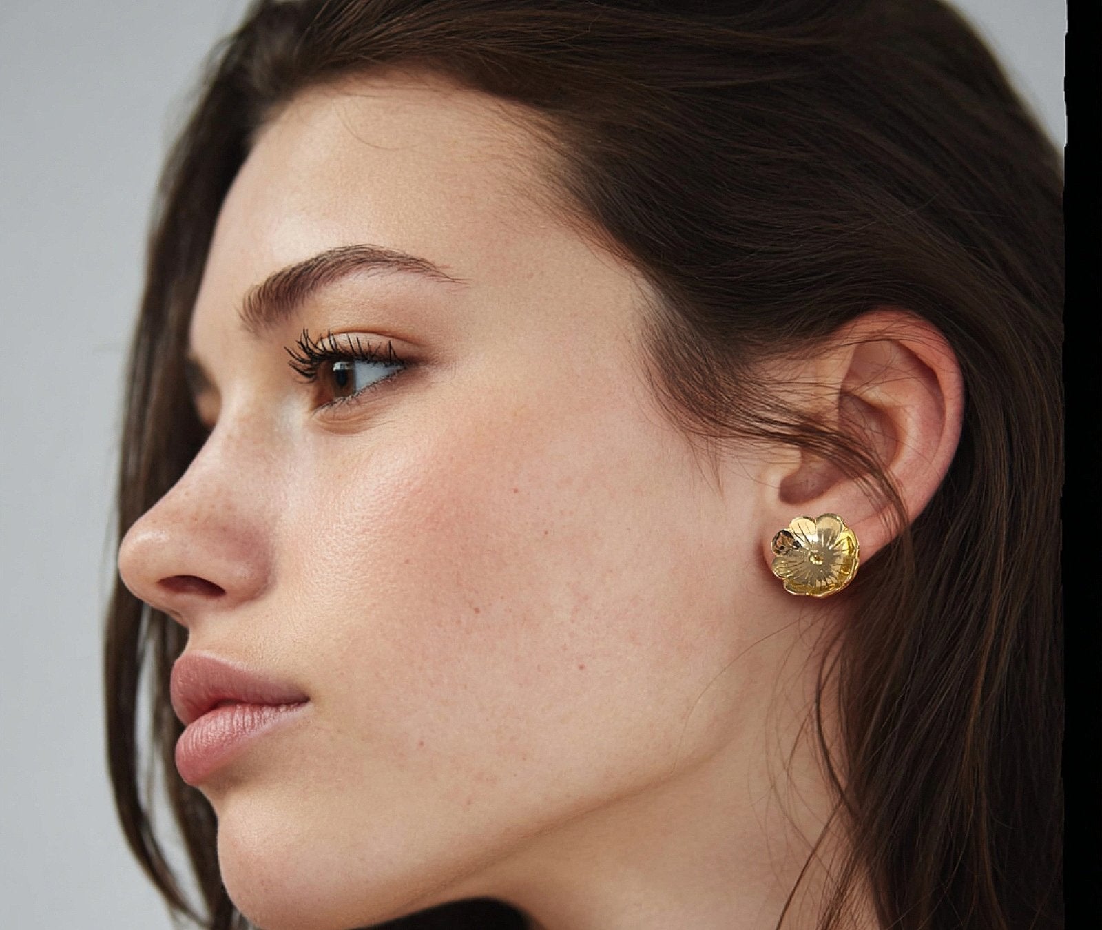 Morning Dew Bloom 18K gold plated earrings - product shot showing elegant floral design for everyday wear | HELIGRAE permanent collection