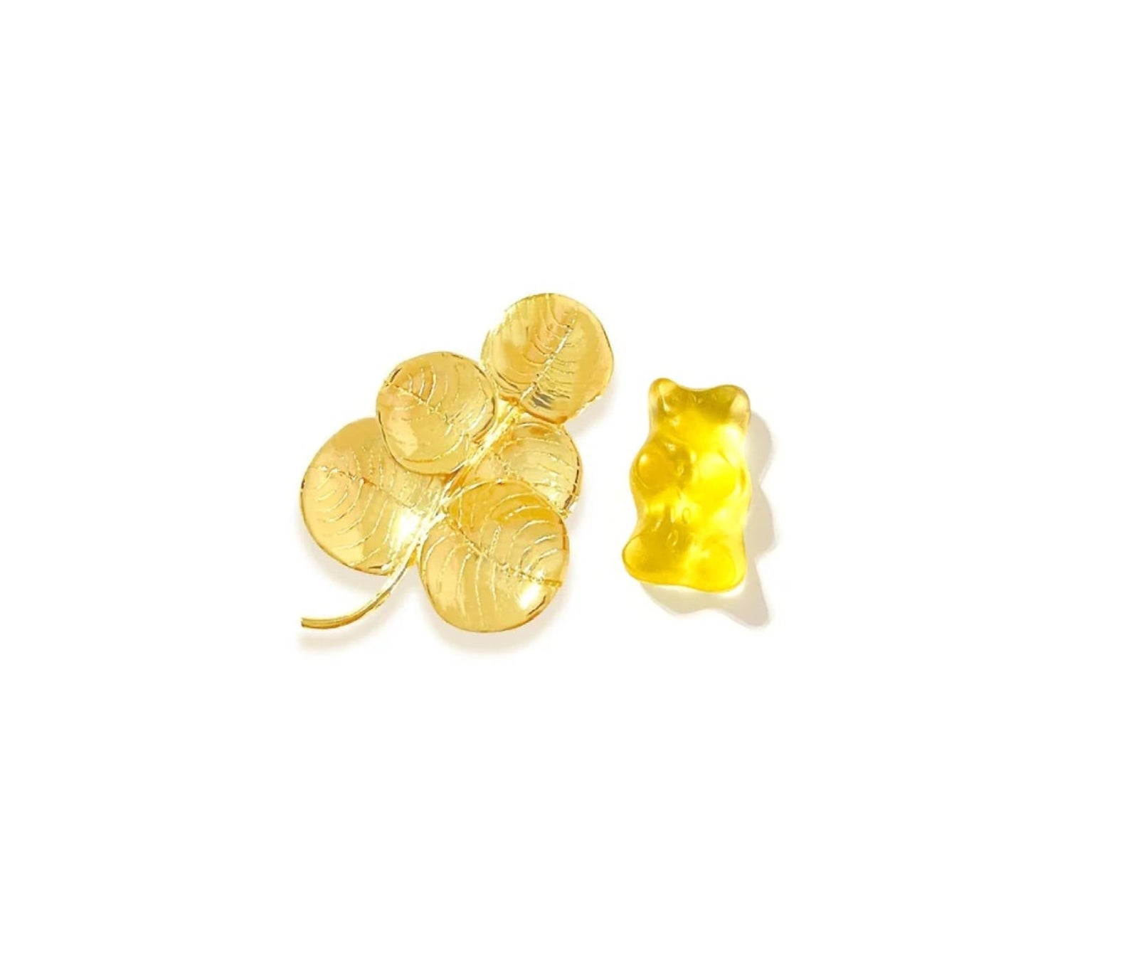 Sculptural gold earrings - wearable art piece with natural form