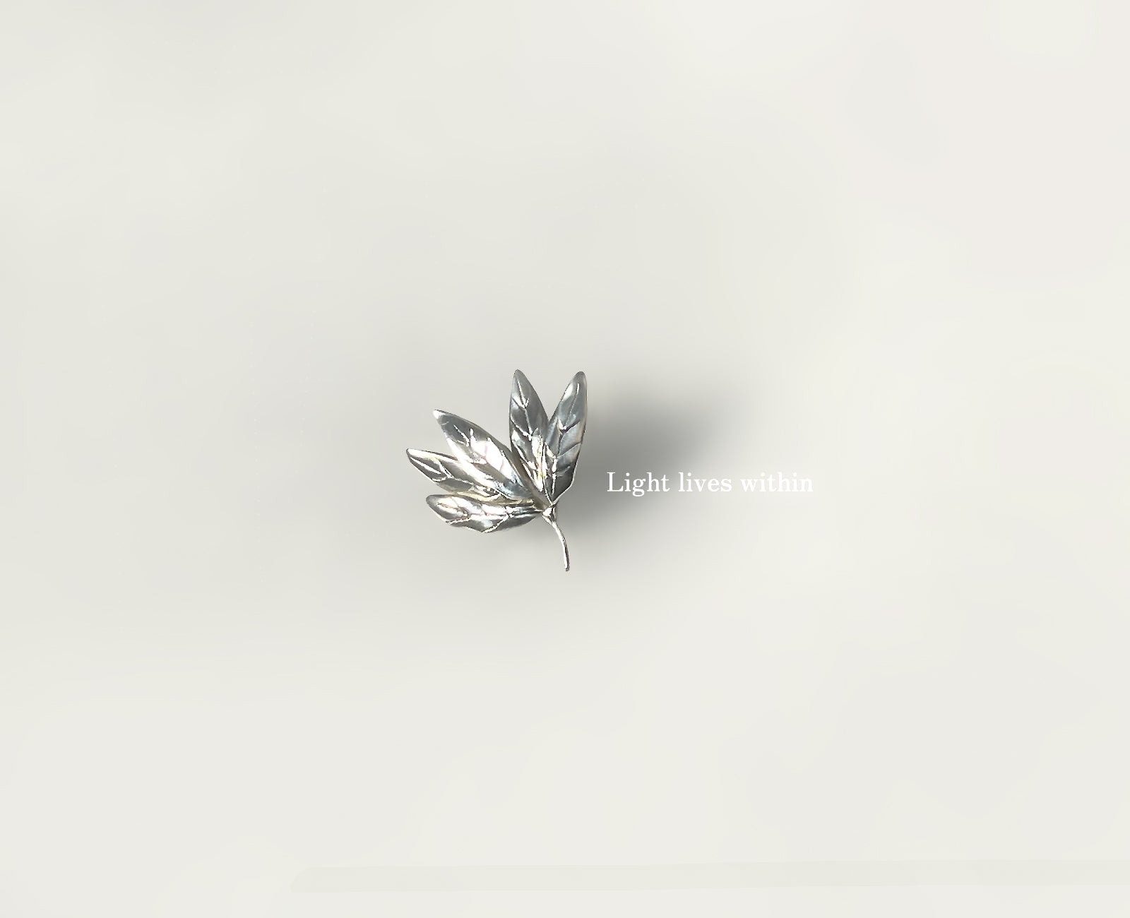 Leaf Cluster earrings in 925 sterling silver - five-leaf botanical design with sculptural depth | HELIGRAE 2026 Collection No. 01