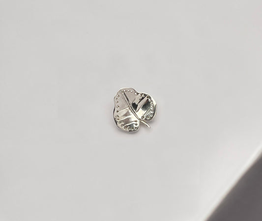 Minimal Broad Leaf Earrings in 925 Sterling Silver